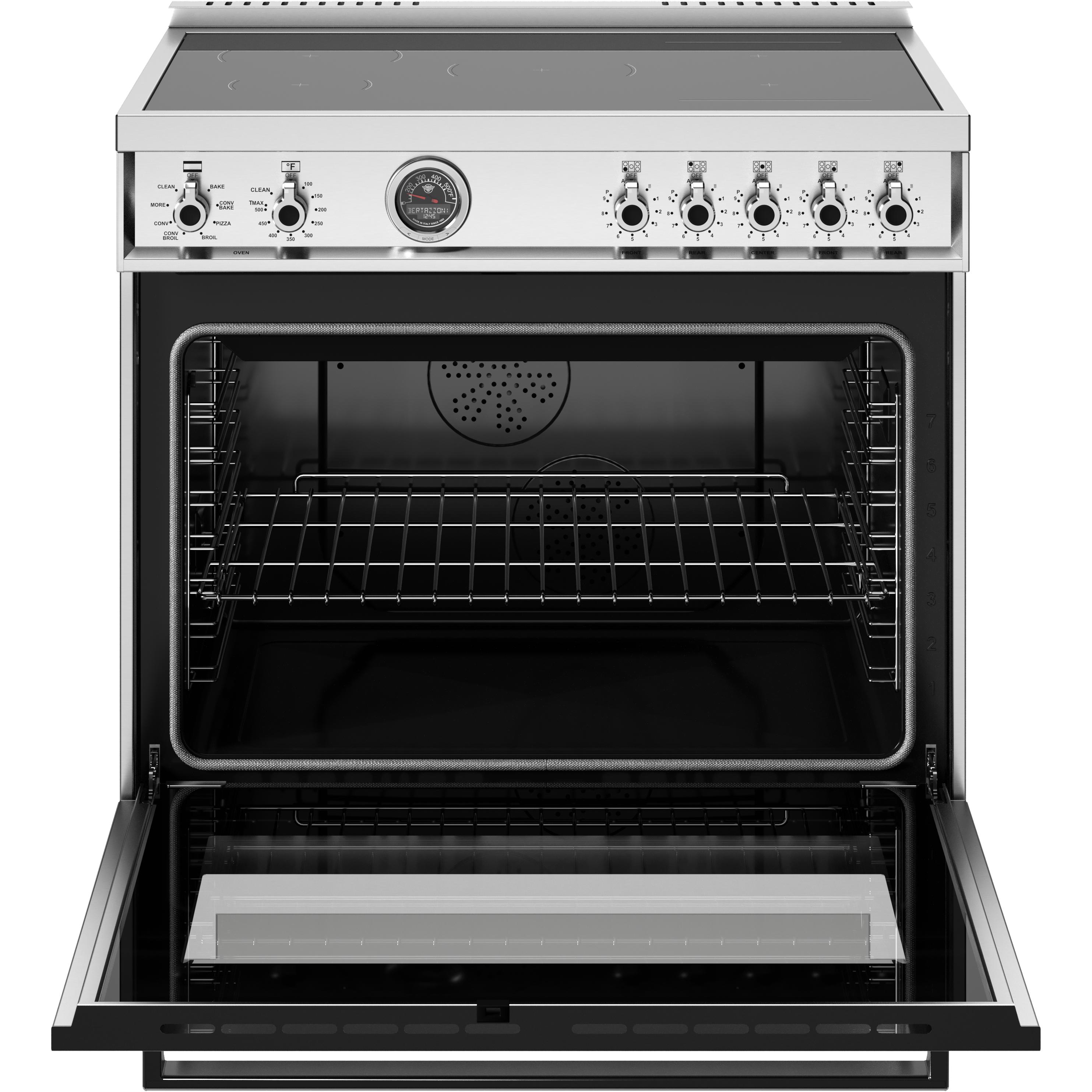 Bertazzoni PRO365ICFEPXT 36 Inch Freestanding Induction Range - Professional Gas & Electric Oven Combo for Modern Kitchens | Perfect for Home Chefs & Entertaining