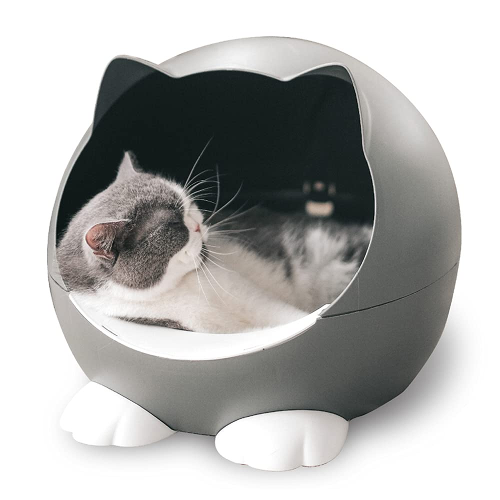 RED ROCKET Cat Cave Bed for Indoor Cats - Soft & Sturdy Cat House with Removable Washable Cushion - Cozy Pet Bed for Kittens & Adult Cats - Perfect for Living Room, Bedroom or Office
