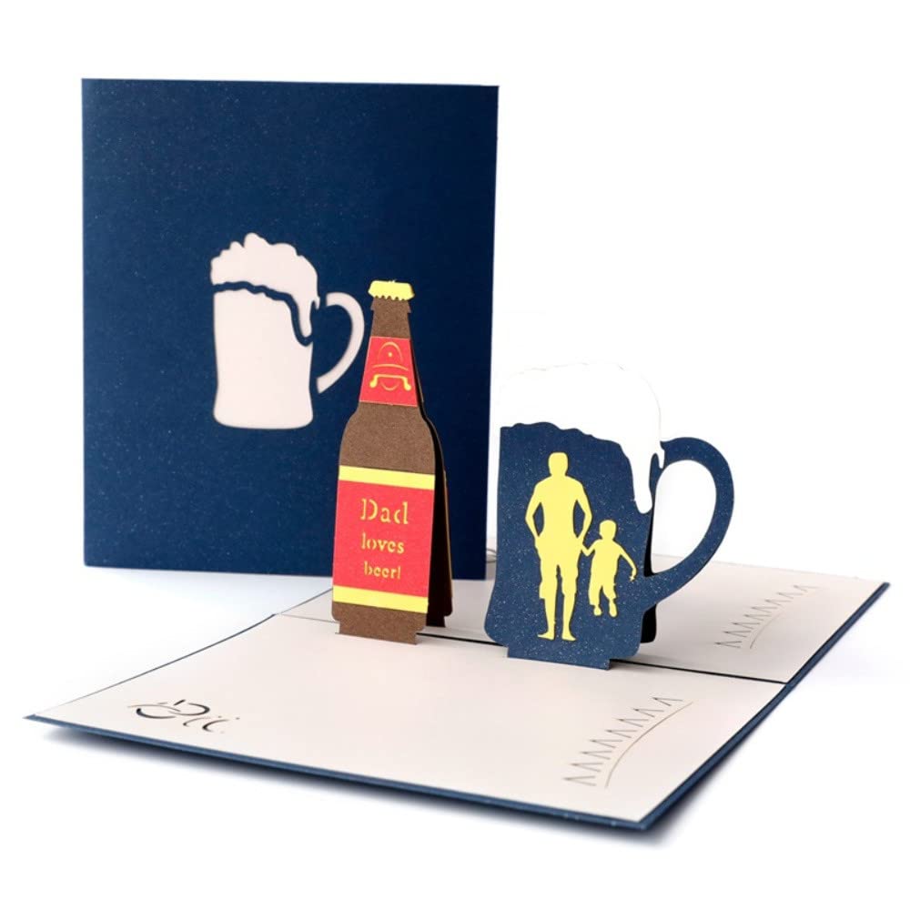 3D Happy Birthday Card for Dad - Funny Father's Day Beer Greeting Card | Perfect Gift for Dad's Birthday, Father's Day & Special Occasions
