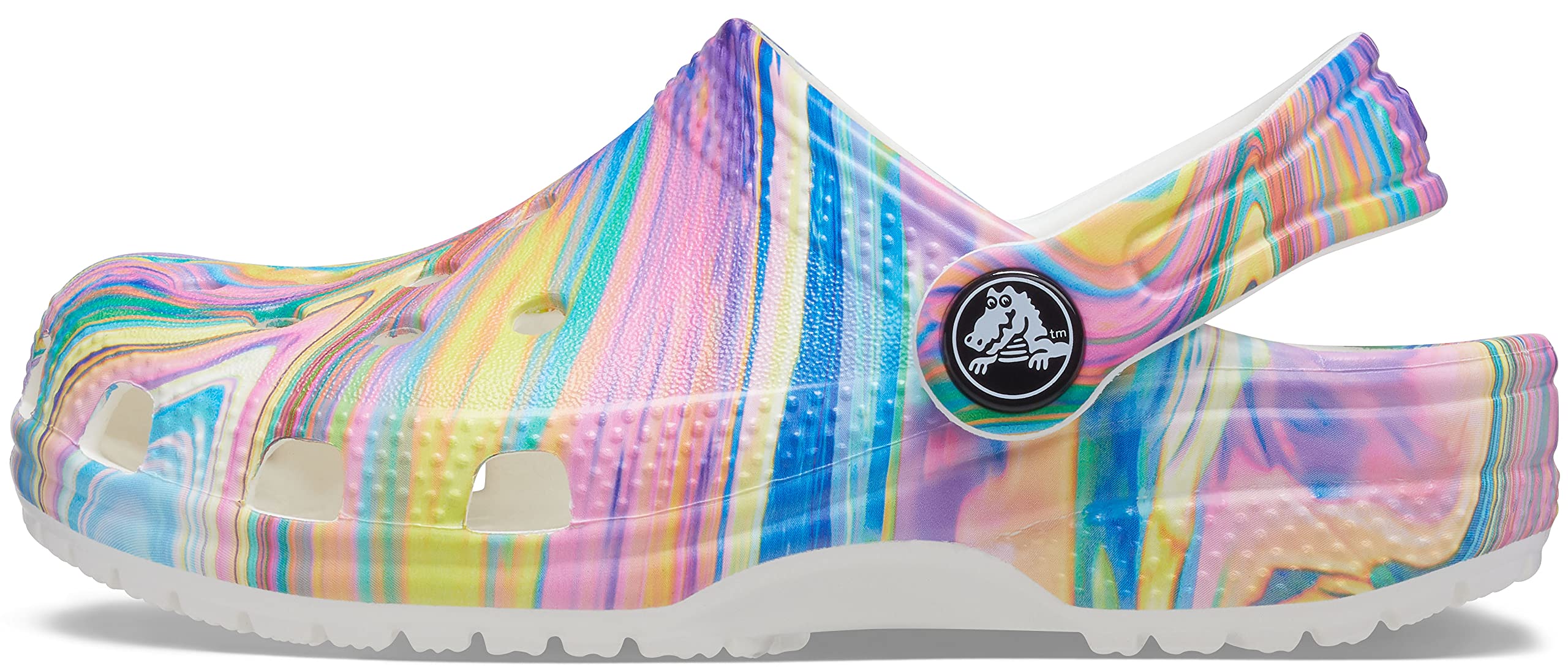 Crocs Kids' Classic Tie Dye Clogs - Comfortable & Lightweight Water Shoes for Boys & Girls (Infant/Toddler/Little Kid/Big Kid) | Perfect for Beach, Pool, Playground & Everyday Wear