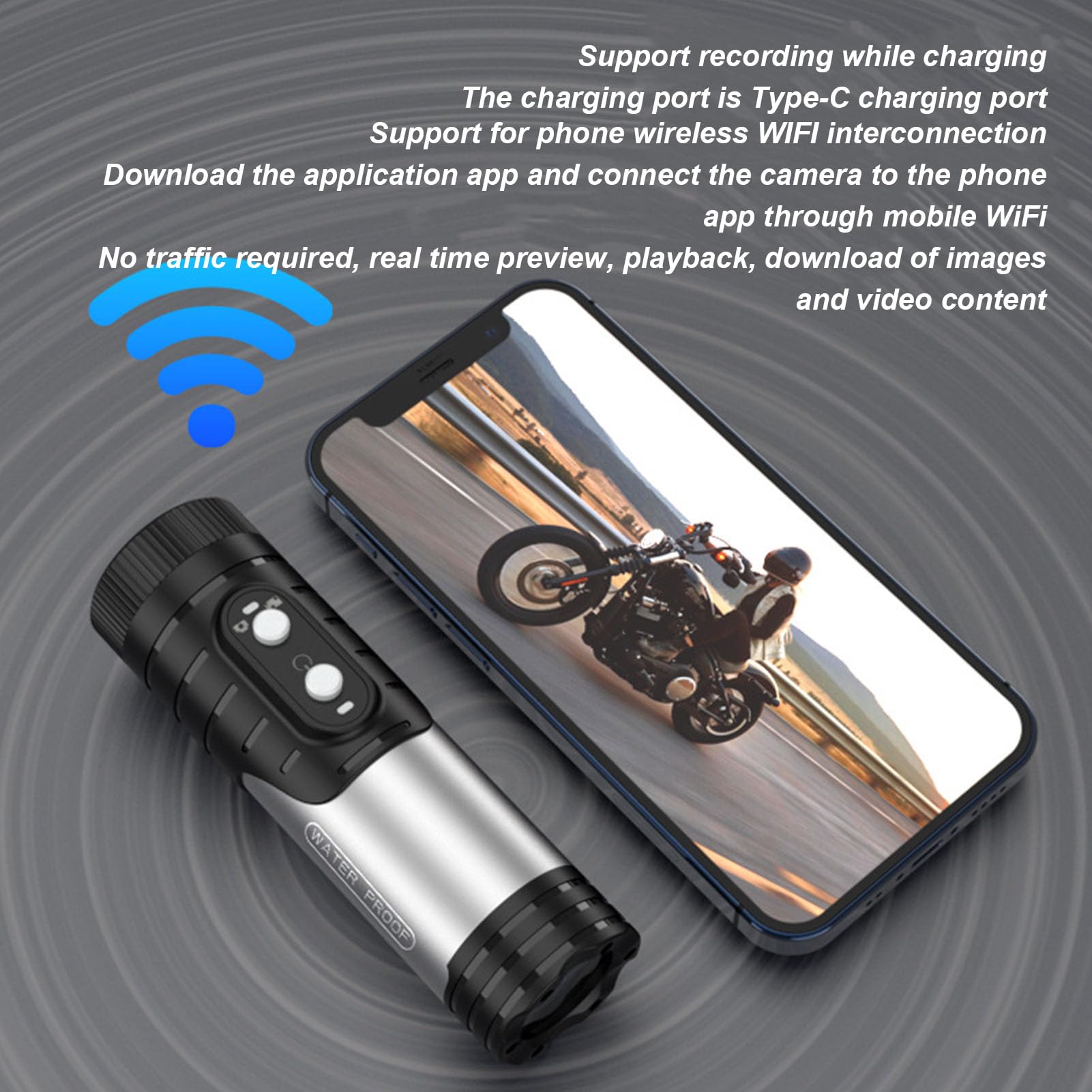 4K Action Camera 12MP 120°Wide-Angle WiFi Waterproof Sports Camera with Helmet Mount - HD DV for Outdoor Adventures, Vlogging & Extreme Sports (Black/Silver)