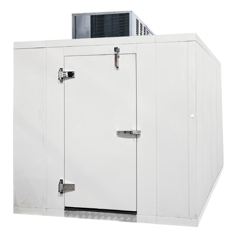 8x13 Walk-In Cooler with Top Mount Refrigeration - Commercial Grade No Floor Design for Restaurants, Grocery Stores & Food Storage