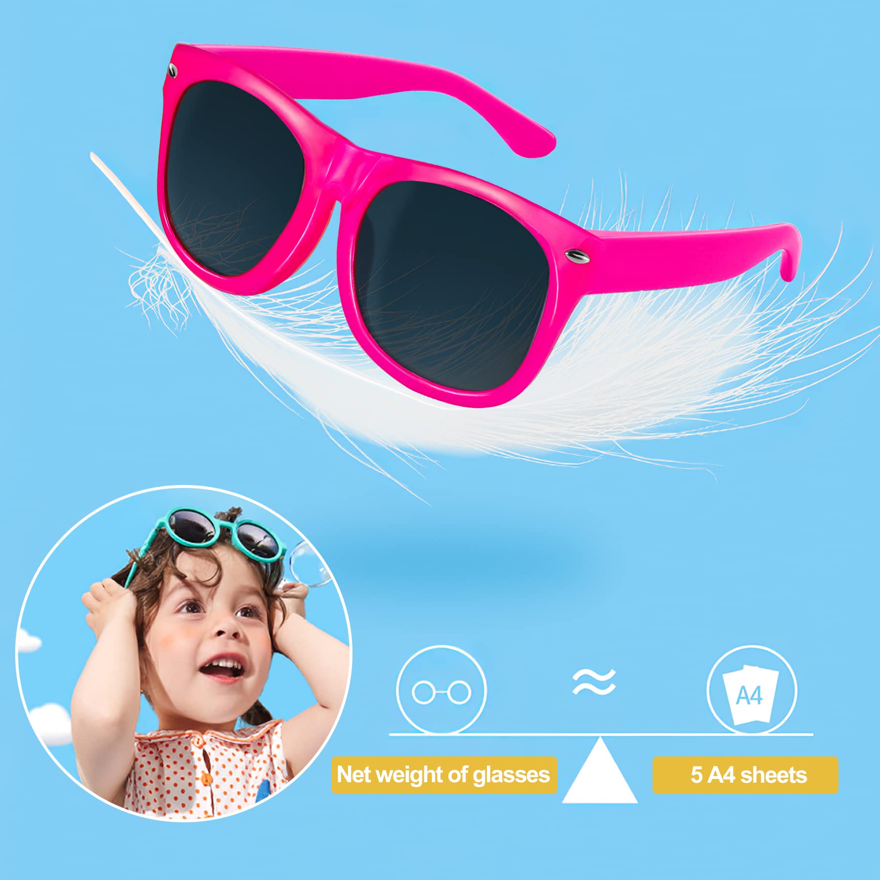 GINMIC 12-Pack Kids Sunglasses - Neon UV Protection Sunglasses for Boys & Girls - Perfect Birthday Party Favors, Beach & Pool Party Supplies - Fun Summer Gifts for Outdoor Activities, Playdates & Vacations