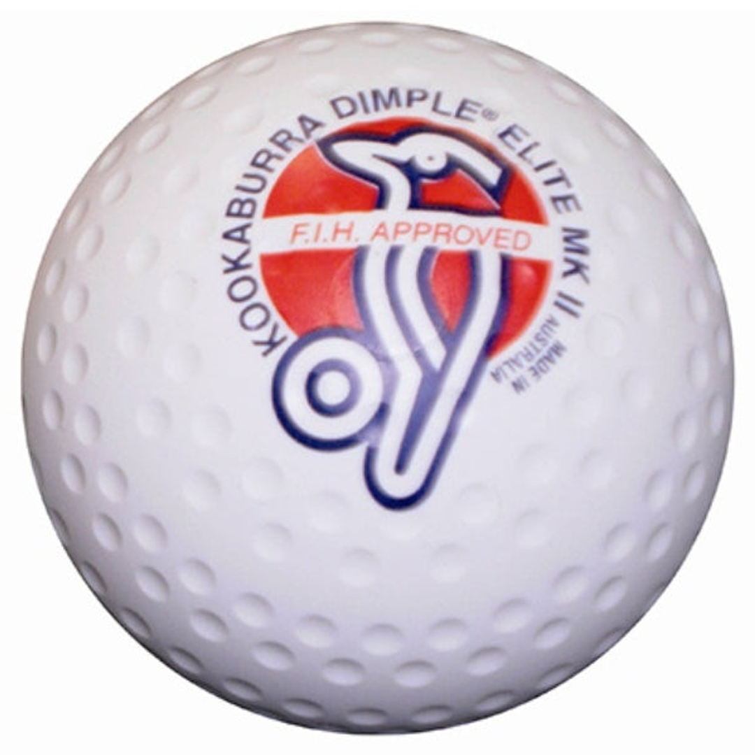 Kookaburra Elite II Hockey Ball - Official Size & Weight for Field Hockey - White - Perfect for Training, Matches & Competitive Play