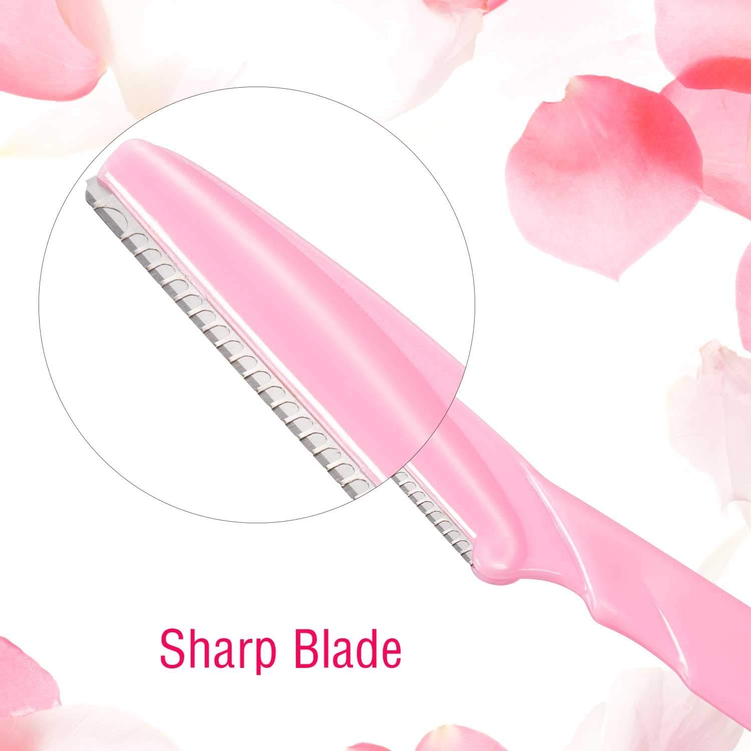 Glamza 12-Pack Women's Face Razors - Dermaplaning Blades for Smooth Skin, Eyebrows, Legs & Arms - Remove Peach Fuzz & Facial Hair - Perfect for At-Home Hair Removal & Skincare Routine