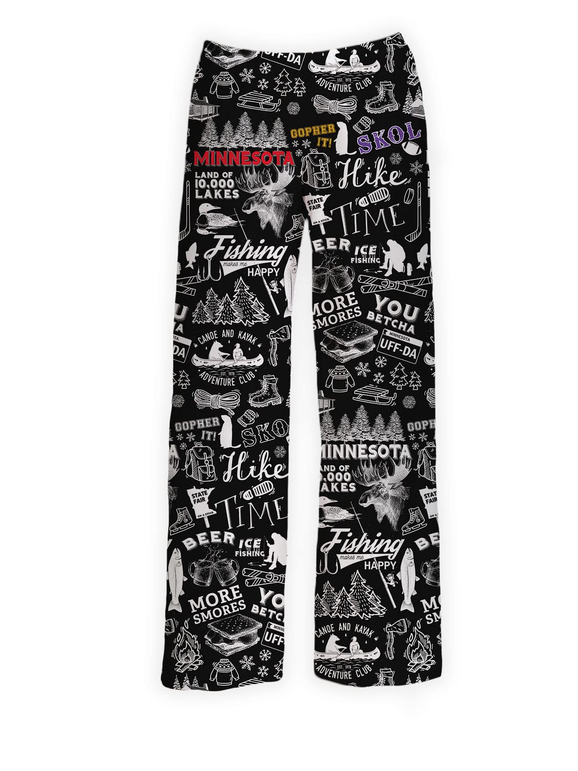 BRIEF INSANITY Unisex Lounge Pajama Pants - Soft & Comfortable Loungewear with State & City Chalk Design | Perfect for Relaxing at Home, Yoga, and Sleepwear