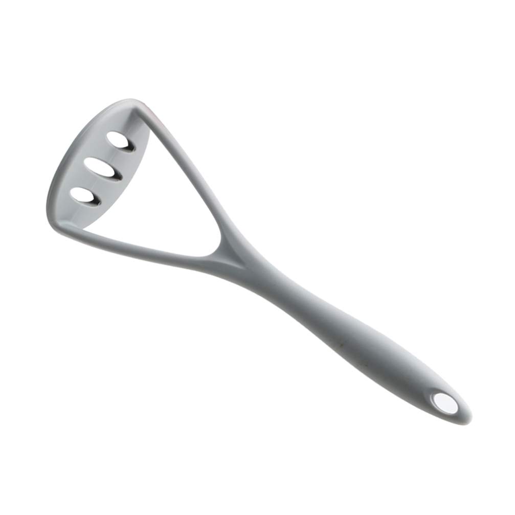DOITOOL Silicone Coated Potato Masher - Non-Scratch Kitchen Tool for Mashing Potatoes, Vegetables & Fruits - Durable & Safe Cooking Utensil - Perfect for Mashed Potatoes, Baby Food & Baking (Grey)