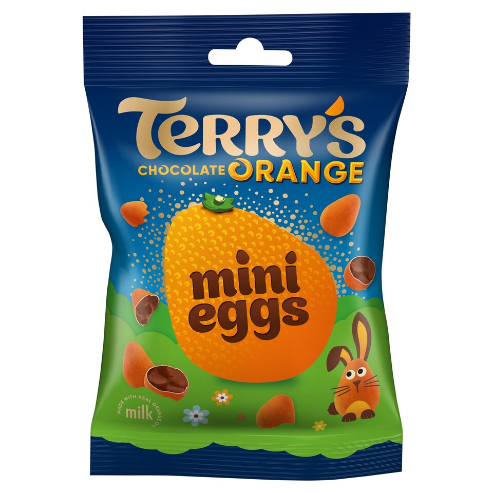 Terry's Chocolate Orange Mini Eggs Bag 80G - Delicious Milk Chocolate Easter Treats for Gifting, Parties & Holiday Snacking