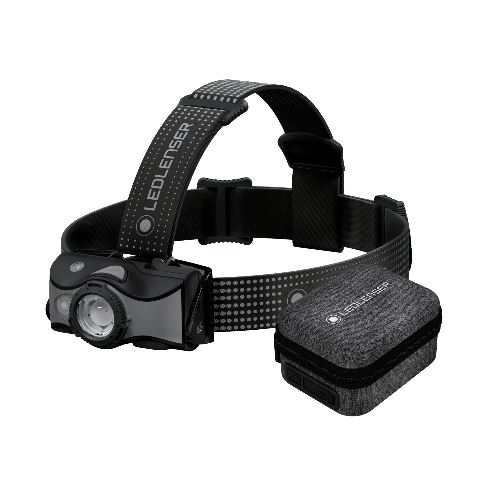 MH7 Powercase Combo - Rechargeable LED Headlamp with Portable Charging Case | Perfect for Camping, Hiking, Emergency & Outdoor Adventures