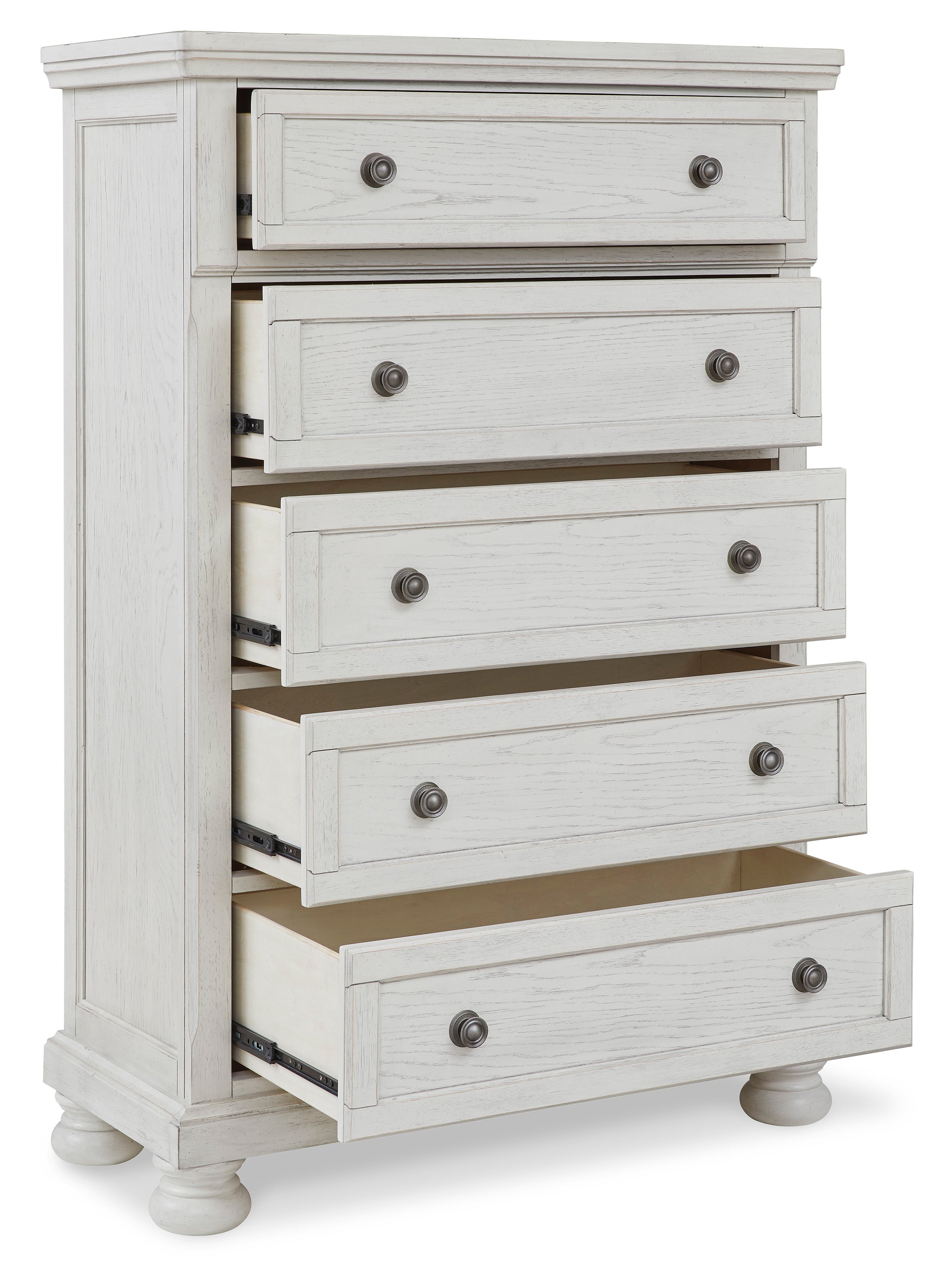 Robin 5-Drawer Chest - Solid Wood Dresser for Bedroom, Living Room & Office Storage - Organize Clothes, Toys & Essentials