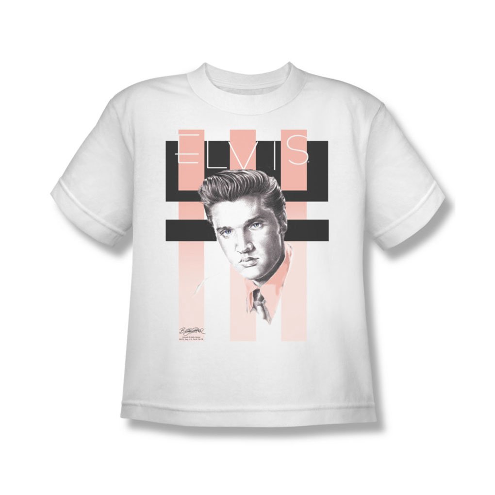 Elvis Presley Vintage Retro Youth T-Shirt - White Cotton Classic Rock Band Tee for Concerts & Casual Wear