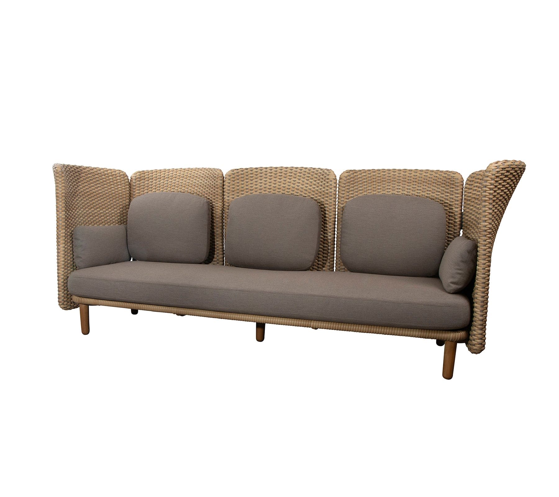 3-Seater Outdoor Patio Sofa with High Arms and Back - Perfect for Garden, Deck, and Poolside Relaxation