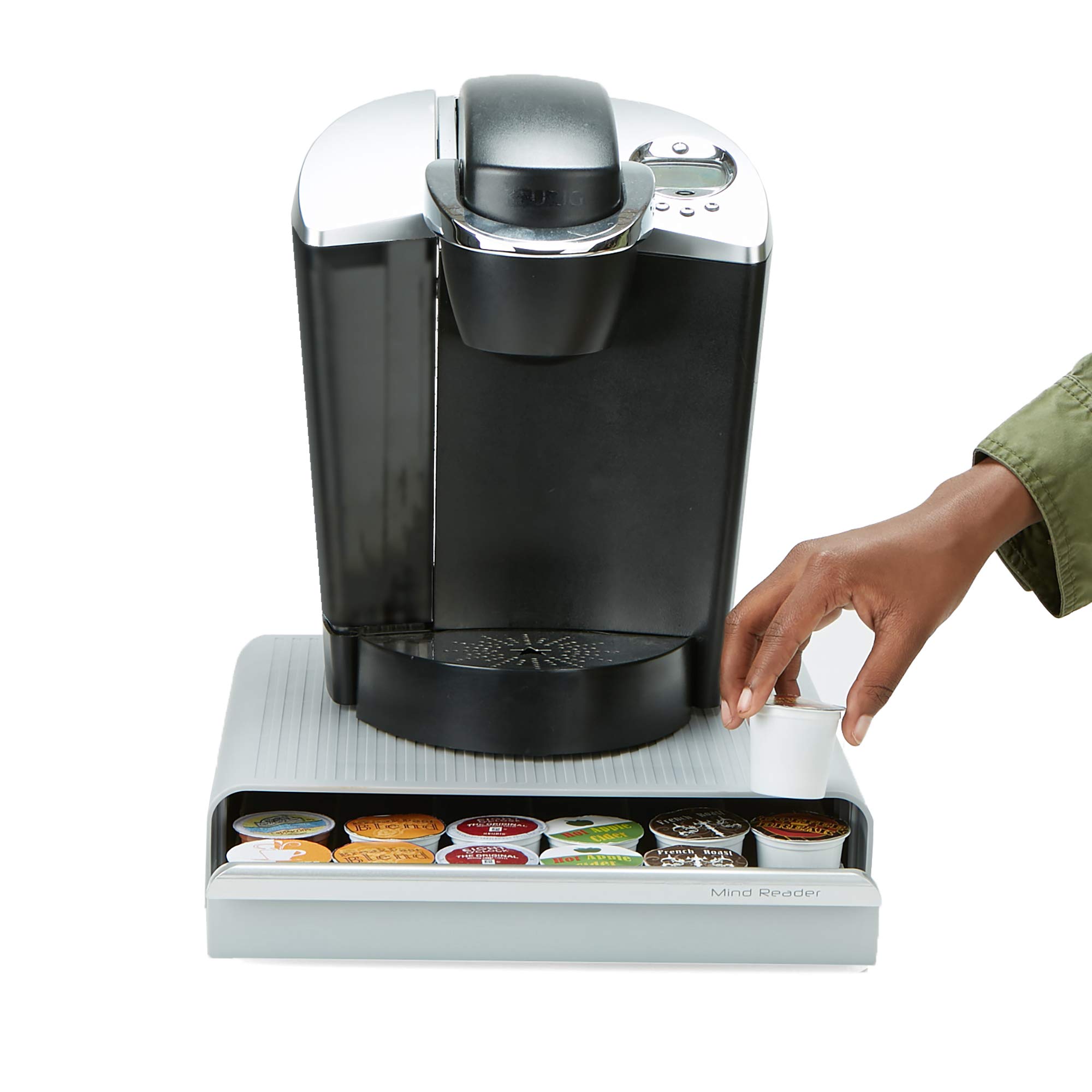 Mind Reader Single Serve Coffee Pod Organizer Drawer - Set of 2, Holds 36 K-Cups - Compact Countertop Storage (12.75