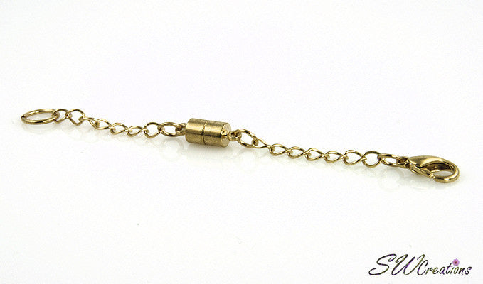 Stylish Gold Magnetic Jewelry Necklace Extender - Adjustable Chain for Layering & Customizing Necklaces - Perfect for Fashion Accessories & Gift Giving