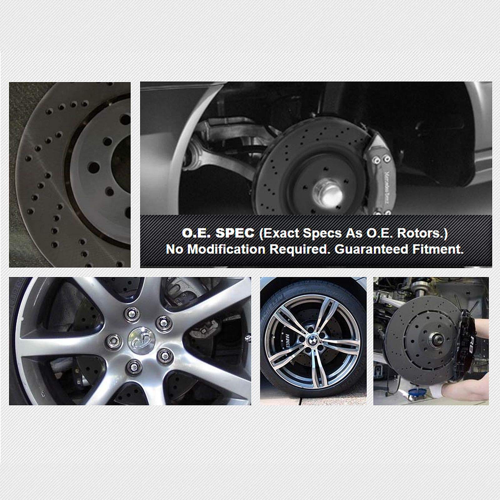 PowerSport Front Brake Kit - Ceramic Brake Pads & Rotors for 1999-2004 Jeep Grand Cherokee | High-Performance Braking System | Perfect for Off-Roading, Daily Commuting & Towing