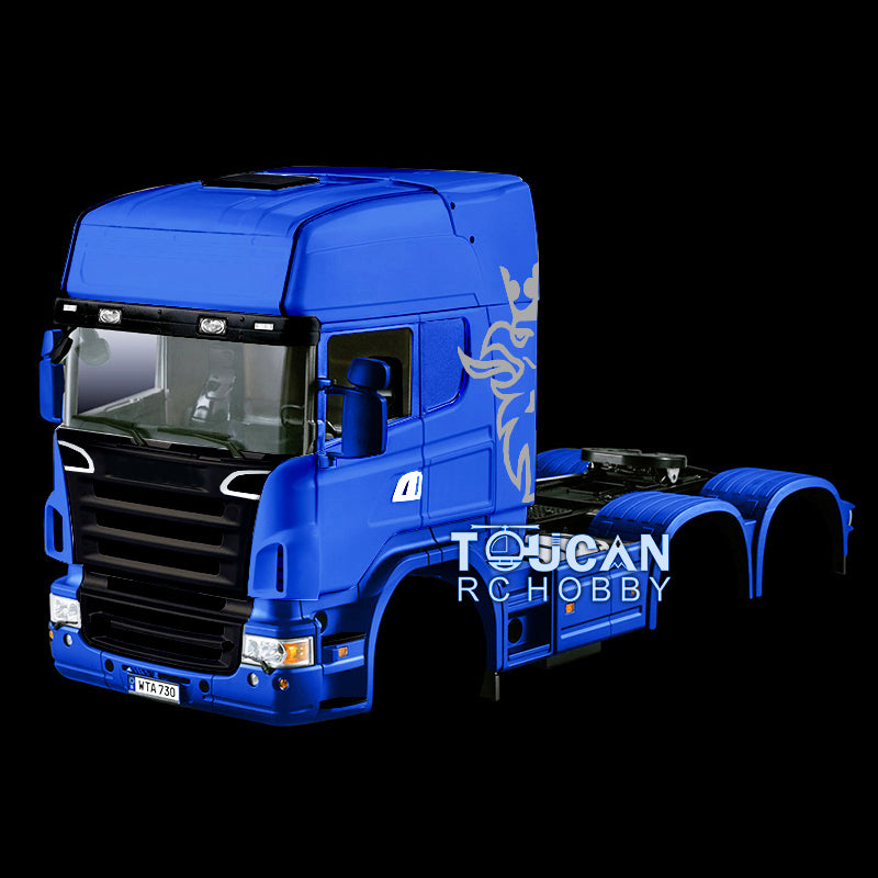1/14 Scale RC Tractor Truck Painted Cabin Shell - DIY Accessory for 6x4 3 Axles Remote Controlled Model Cars | Perfect for Hobbyists & RC Truck Enthusiasts | Great for Custom Builds & Display Collections