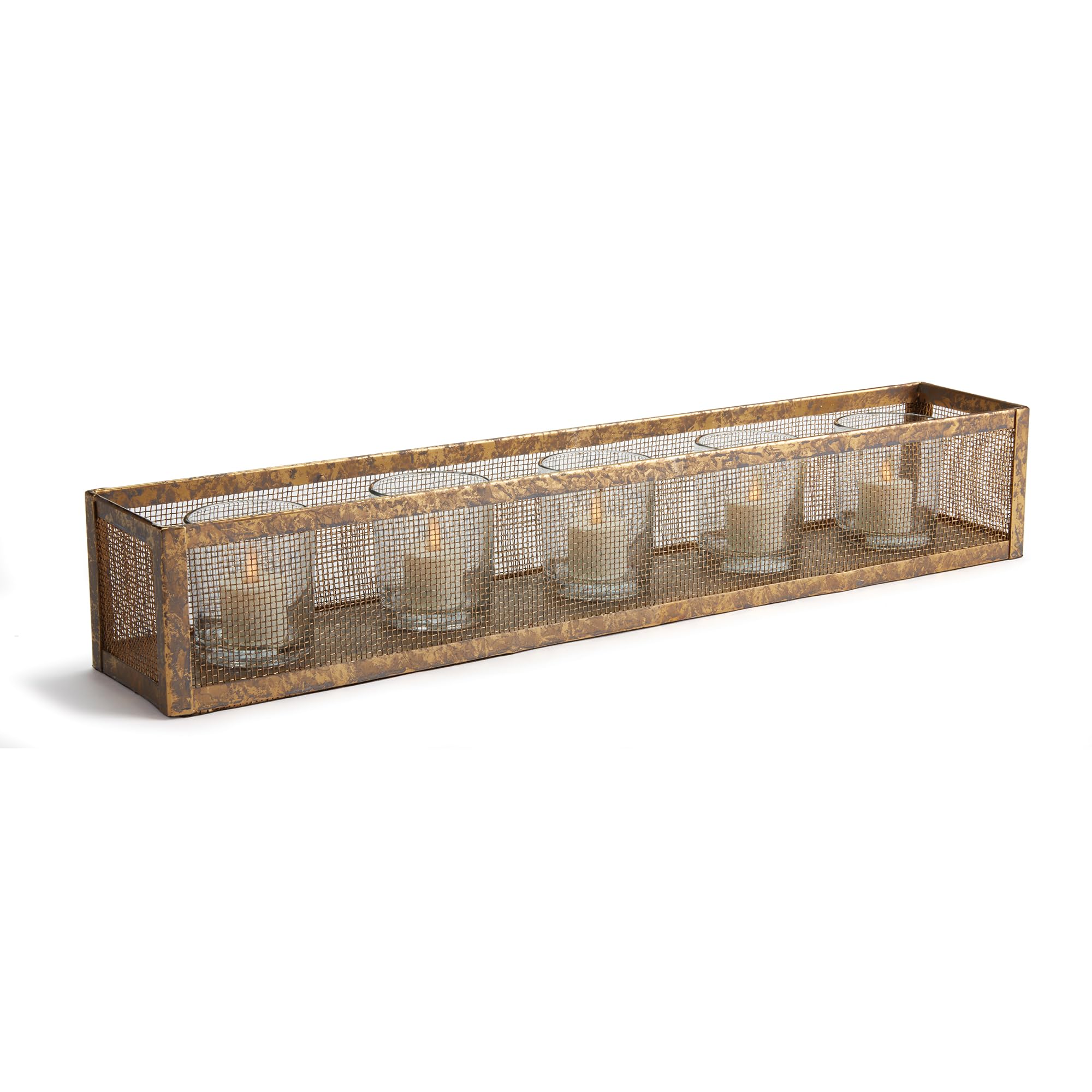Napa Home & Garden Diego Gold Candle Holder - Elegant Home Decor for Dining Table, Wedding Centerpiece, and Living Room Accent