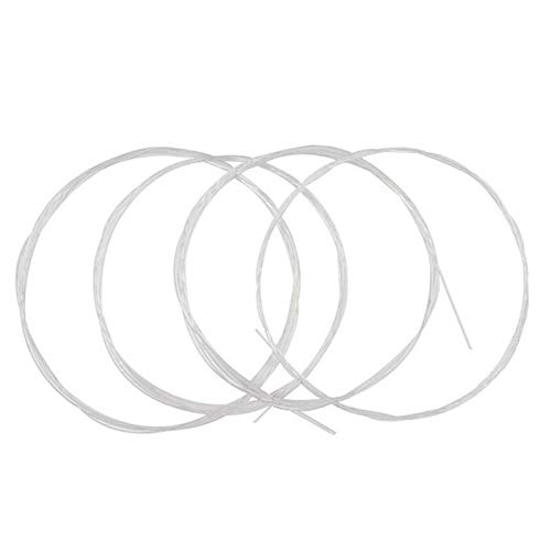 ELOS-40Sets Premium White Nylon Ukulele Strings (4-Pack) - Durable Replacement for 21/23/26 Inch Ukuleles & String Instruments - Perfect for Beginners, Performances & Home Practice