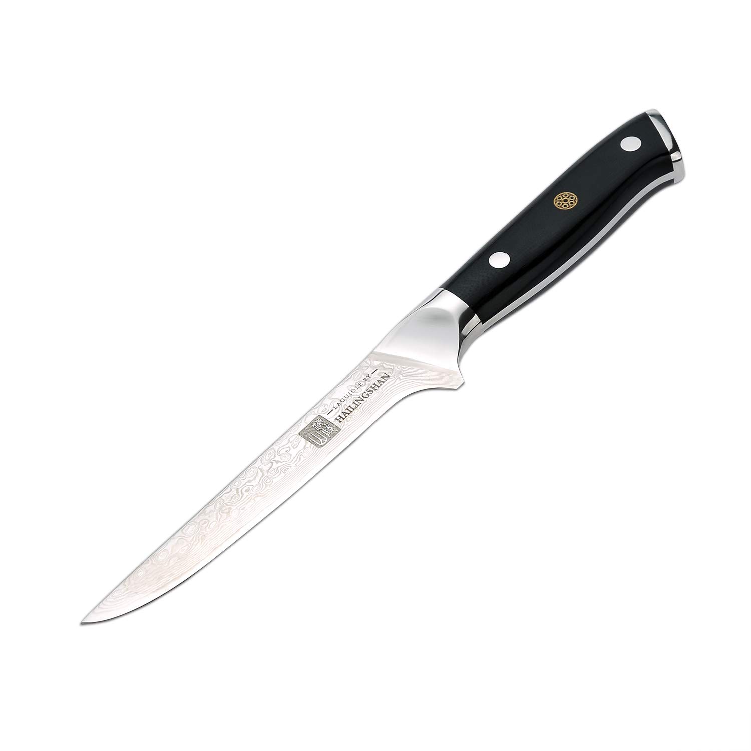 6 Inch High Carbon Damascus Steel Chef Knife - Qin Dynasty Series Boning Knife with Ergonomic Handle | Professional Kitchen Knife for Meat Cutting, Slicing & Food Prep | Perfect for Chefs, Home Cooks & Culinary Enthusiasts