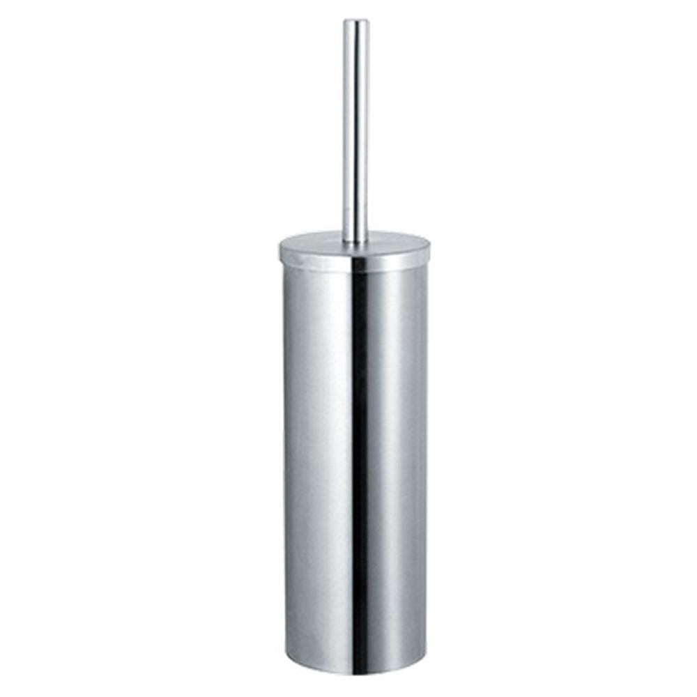 ASI 7388 Freestanding Toilet Brush and Holder Set - Satin Nickel Finish - Bathroom Cleaning Essentials for Home, Hotel, and Office Use