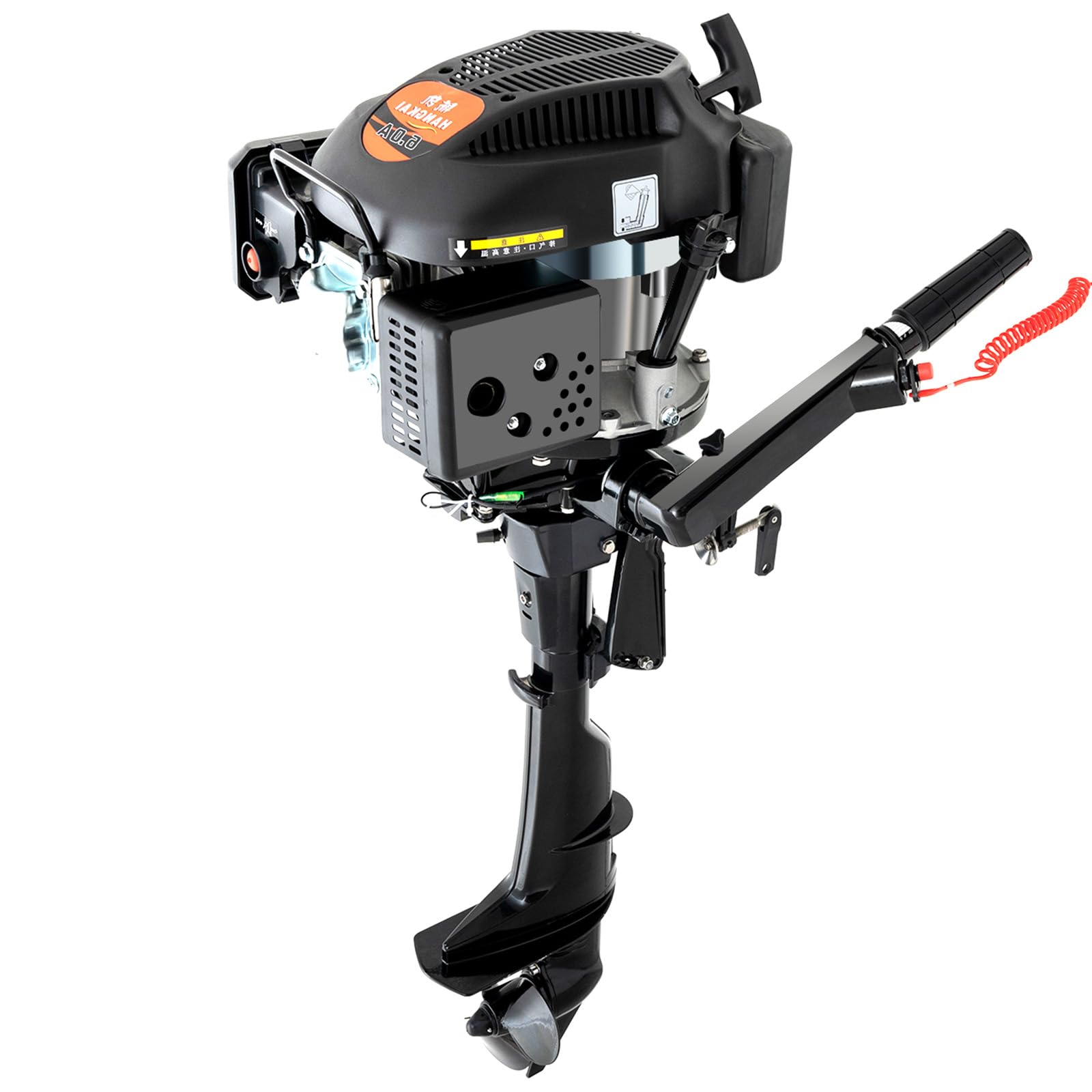 6HP 4-Stroke Outboard Motor for Boats, Kayaks & Canoes - Fishing & Water Sports