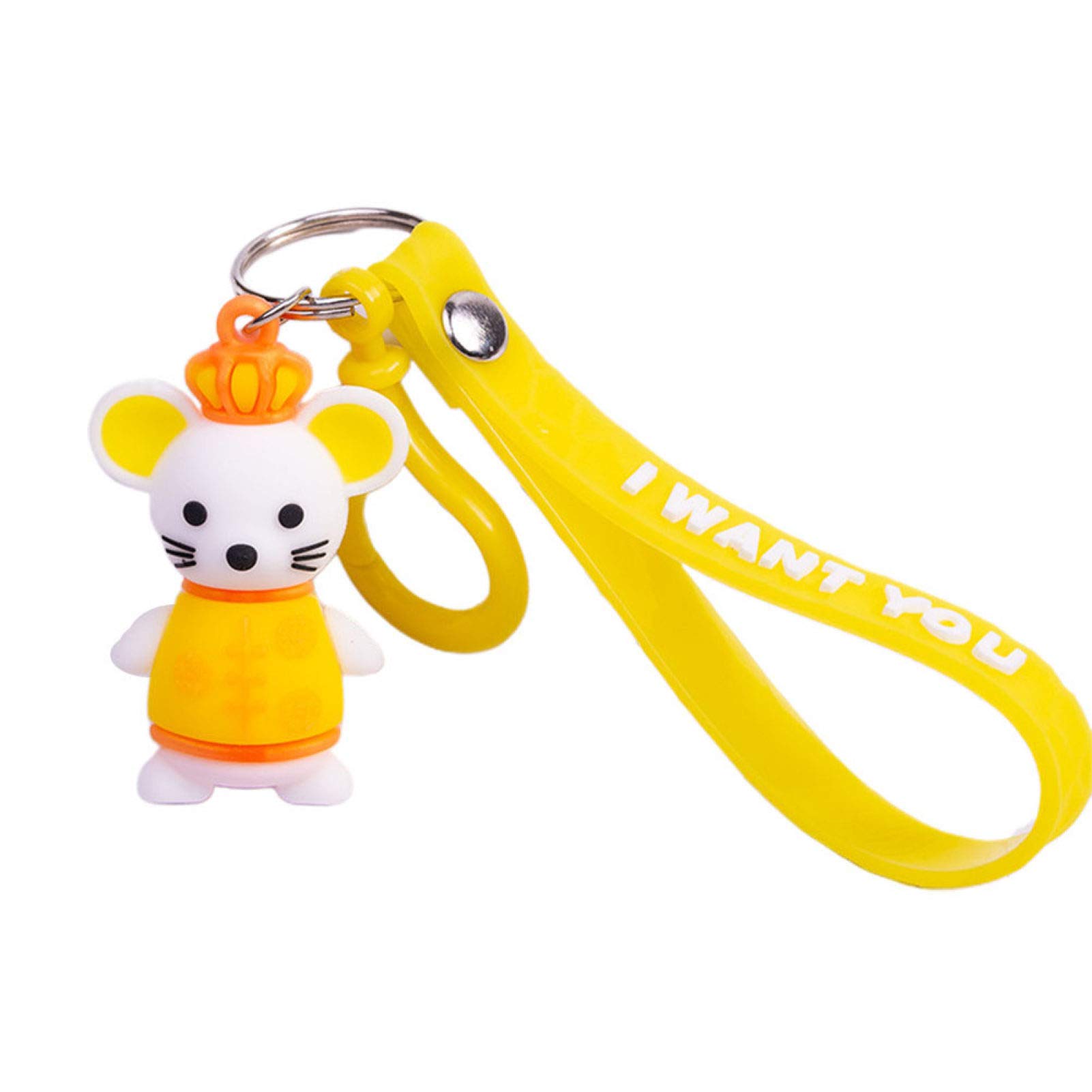 Cartoon Lucky Mouse Rat Doll Keychain - Cute Pendant Key Ring for Women & Men, Bag & Car Accessories | Perfect New Year Gift & Everyday Decor