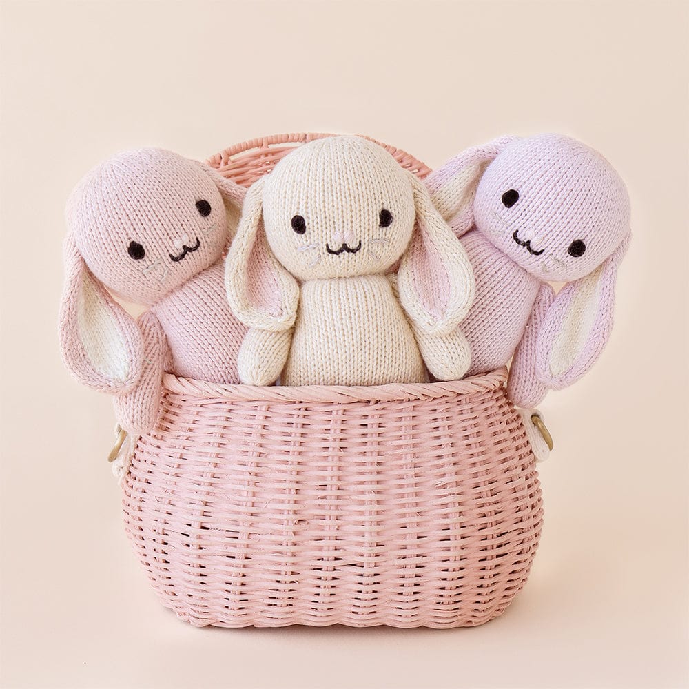 Cuddle+Kind Organic Cotton Baby Bunny Plush Toy - Soft & Huggable Stuffed Animal for Newborns, Toddlers & Kids | Perfect for Nursery Decor, Baby Shower Gifts & Cuddling