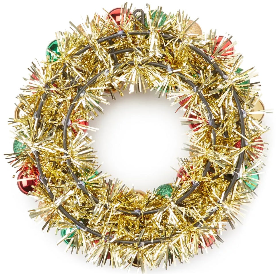 16-Piece Shatterproof Christmas Ornament Wreath Set - Red, Green & Gold Holiday Decor for Tree, Door & Wall - Perfect for Xmas Party & Home Decoration