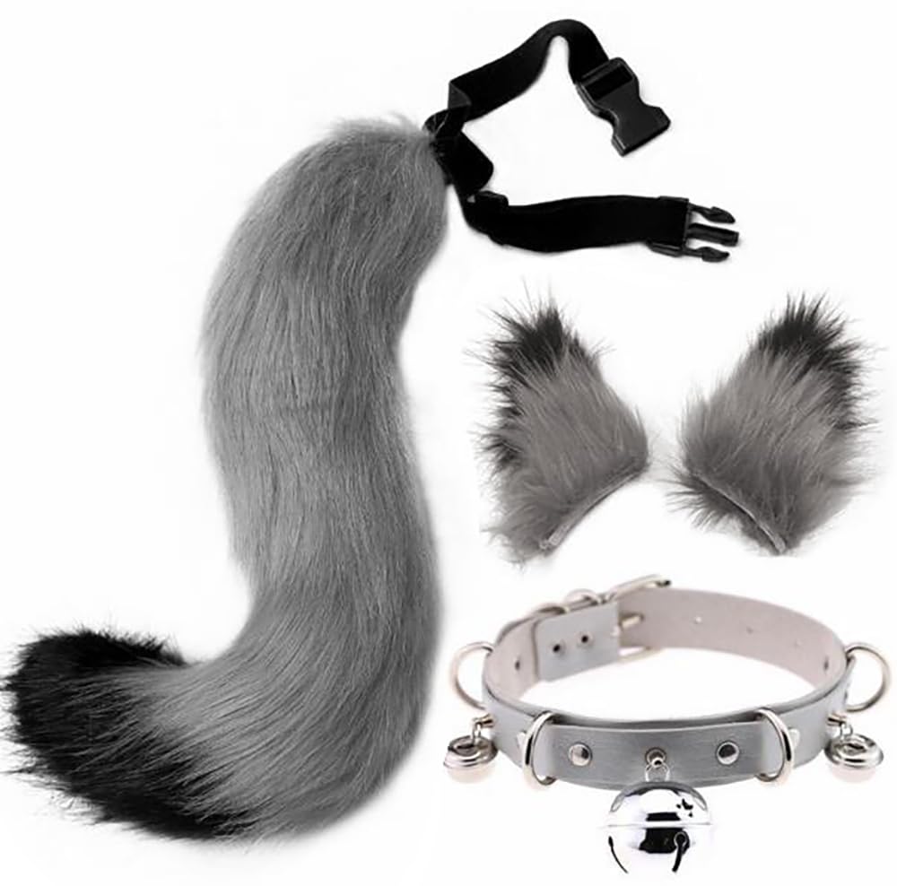 DRESHOW Cat Ears & Fox Tail Set - Faux Fur Cosplay Accessories for Women & Teens - Perfect for Halloween, Anime Conventions, and Themed Parties