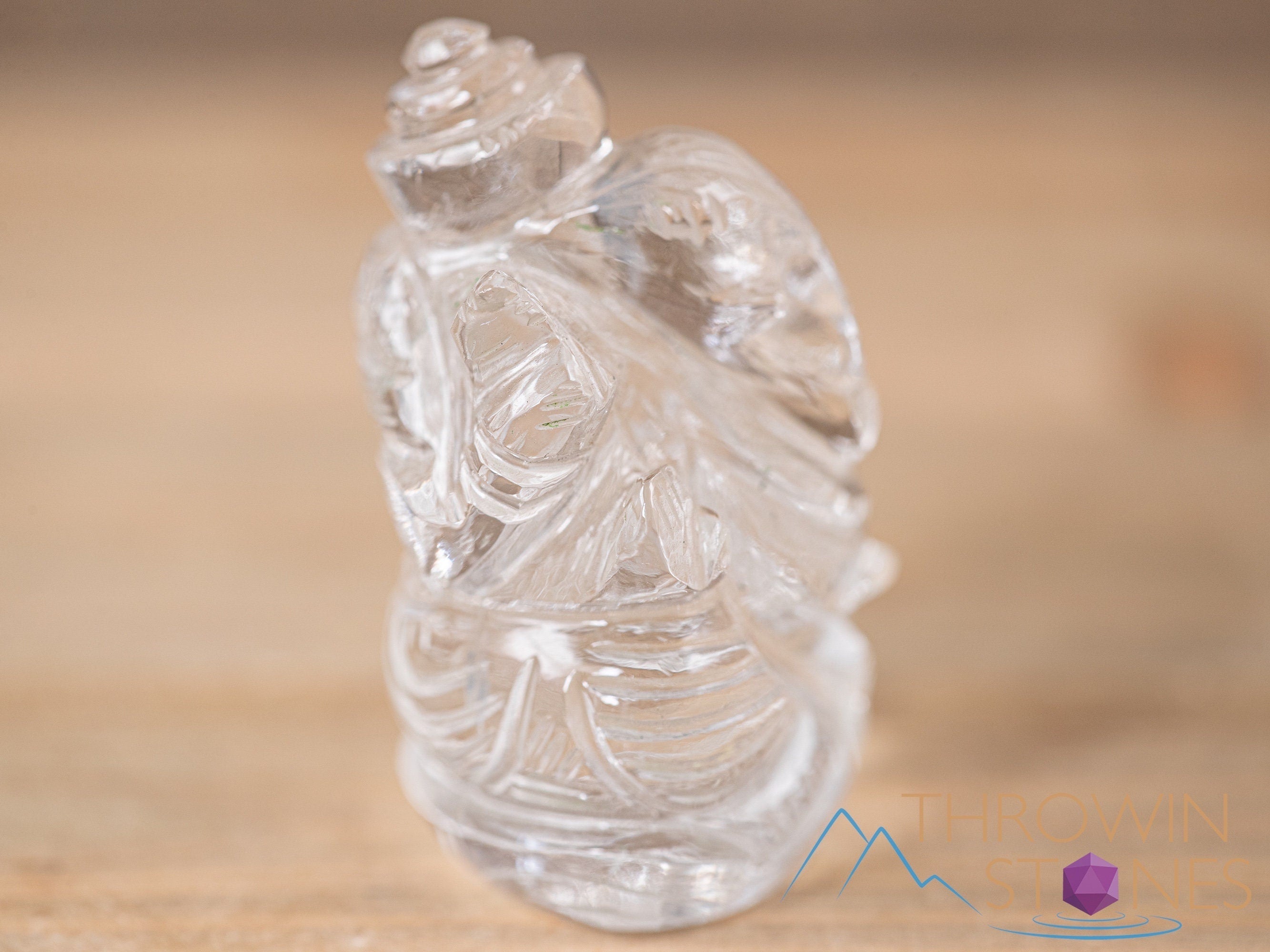 Himalayan Clear Quartz Ganesha Statue - Hand Carved Lord Ganesh Crystal Figurine for Home Decor, Meditation & Spiritual Healing | Perfect for Yoga Studios, Altars & Gift Giving