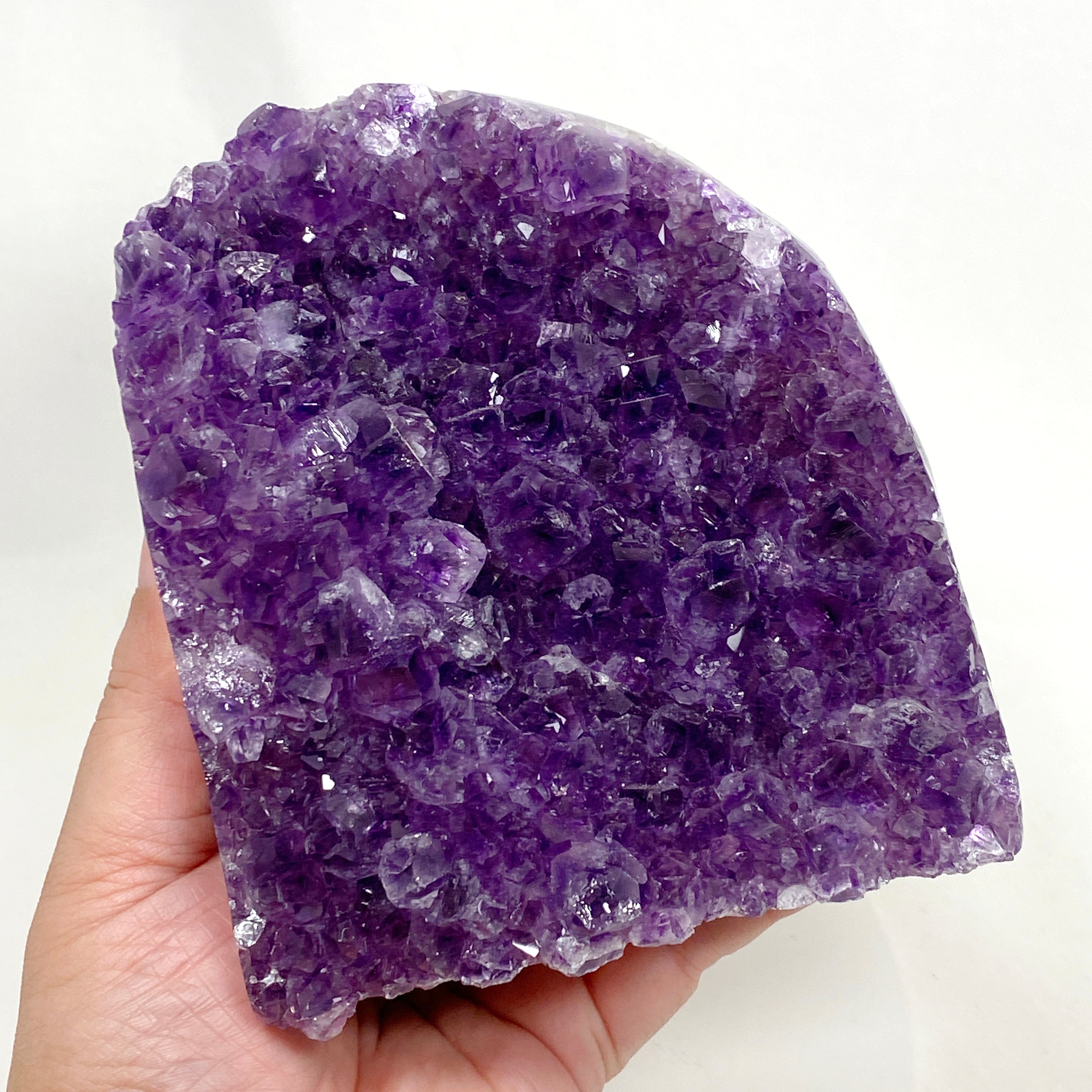 Premium Amethyst Cluster Geode from Uruguay - Natural A-Grade Crystal for Home Decor, Meditation & Healing | Perfect for Living Room, Office & Spiritual Space