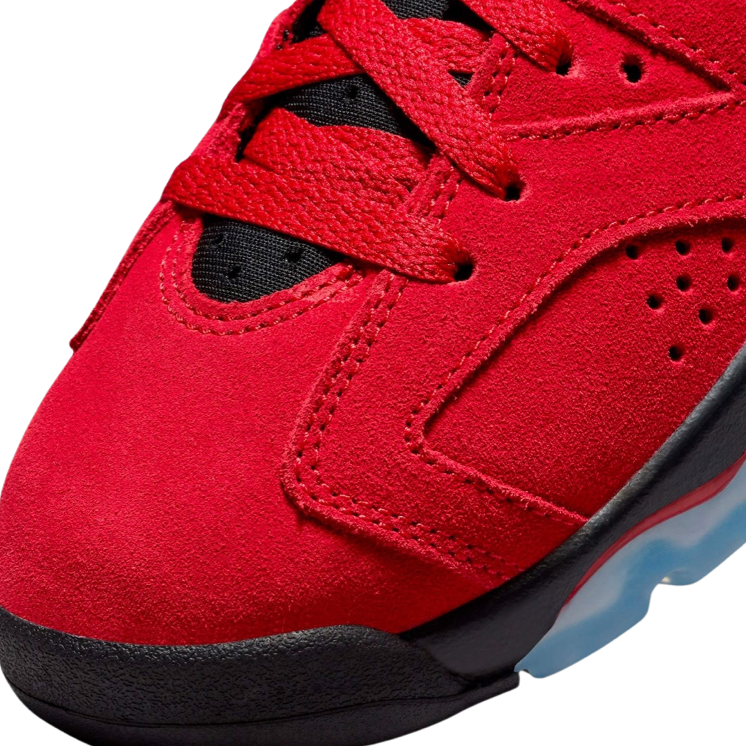 Air Jordan 6 Retro GS Toro Bravo Basketball Shoes - Varsity Red & Black Sneakers for Kids | Perfect for School, Sports & Casual Wear