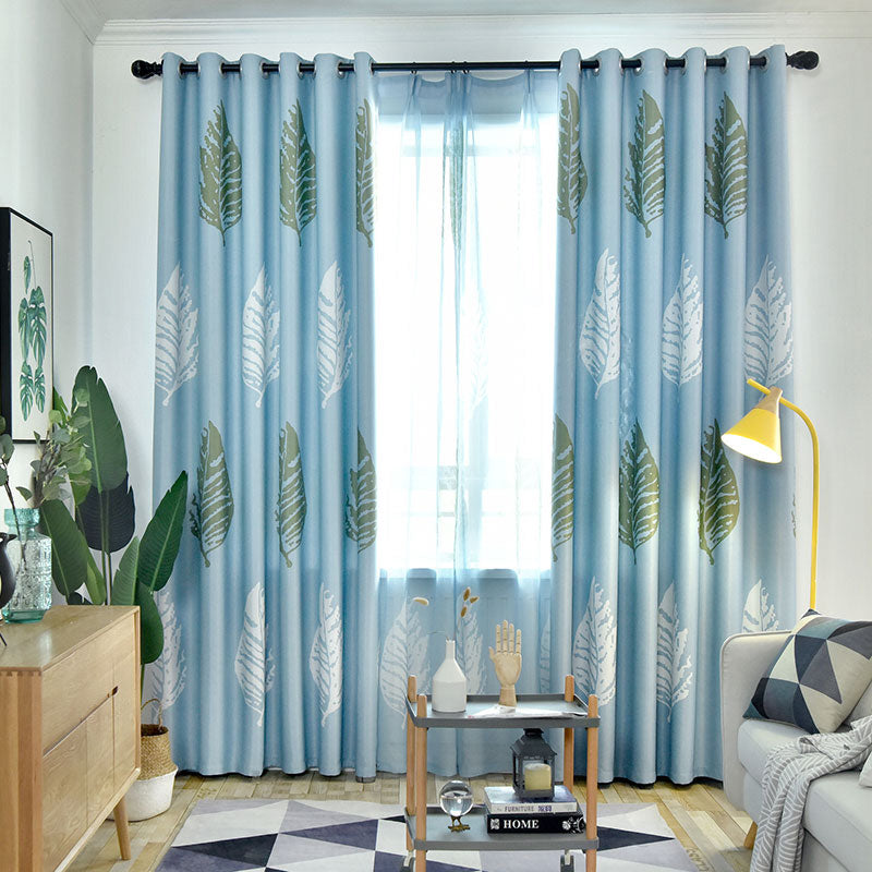 Reyna Rustic Botanical Blackout Thermal Insulated Custom Curtains for Bedroom & Living Room - Energy Efficient Window Treatment for Privacy & Light Control