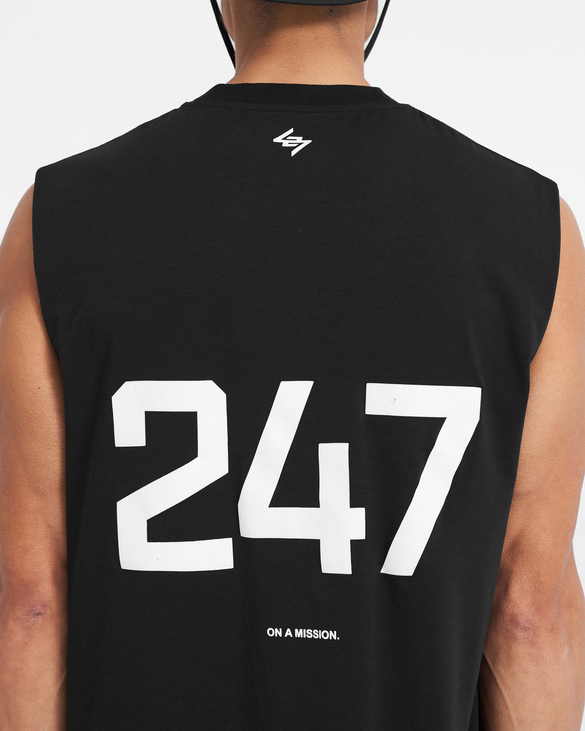247 Oversized Tank Top for Women - Jet Black - Soft & Comfortable Stretch Fabric - Perfect for Casual Wear, Workouts & Layering
