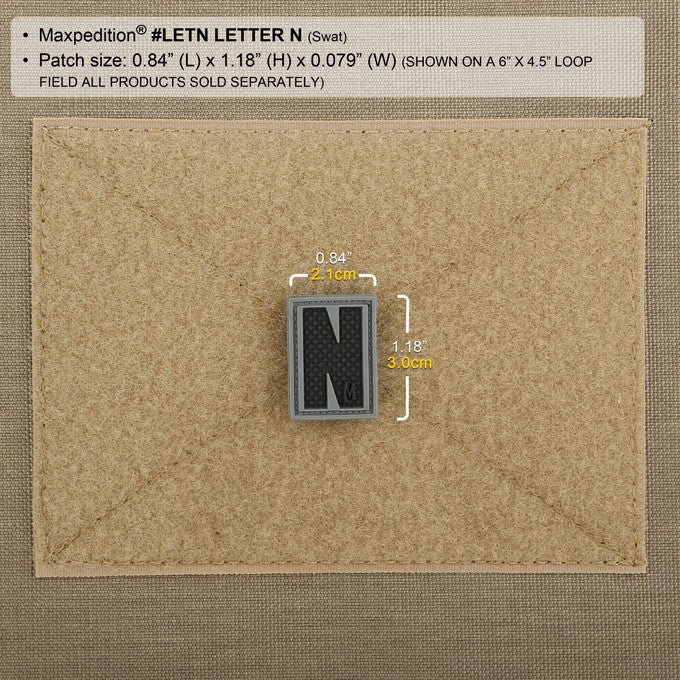 Custom Iron-On Letter N Morale Patch - Embroidered Military Style for Jackets, Hats & Backpacks - Perfect for DIY, Gifts & Uniforms