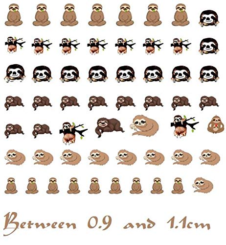 Sloth Nail Art Water Decals - Cute Animal Nail Stickers for DIY Manicure | Perfect for Parties, Gifts & Nail Art Enthusiasts