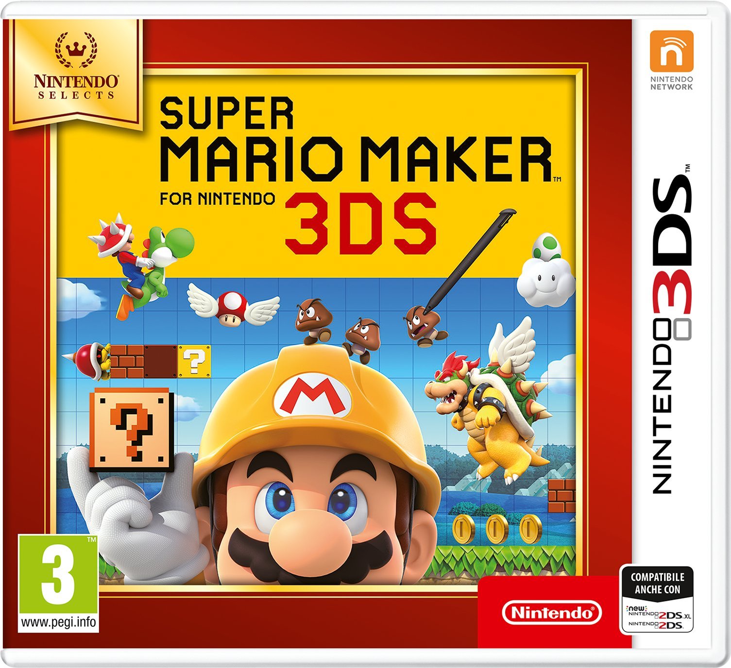 Nintendo 3DS Super Mario Maker Game - Create & Play Custom Mario Levels | Perfect for Travel & Family Fun