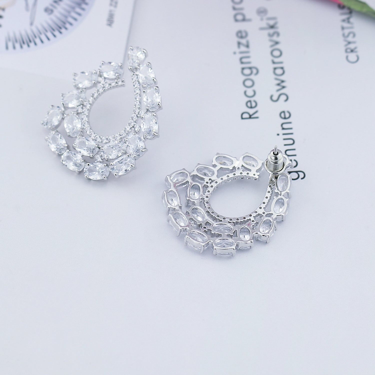 Cubic Zirconia CZ Copper Wedding Dangle Earrings for Women - Elegant Bridal Jewelry Gift for Bride, Bridesmaids & Special Occasions