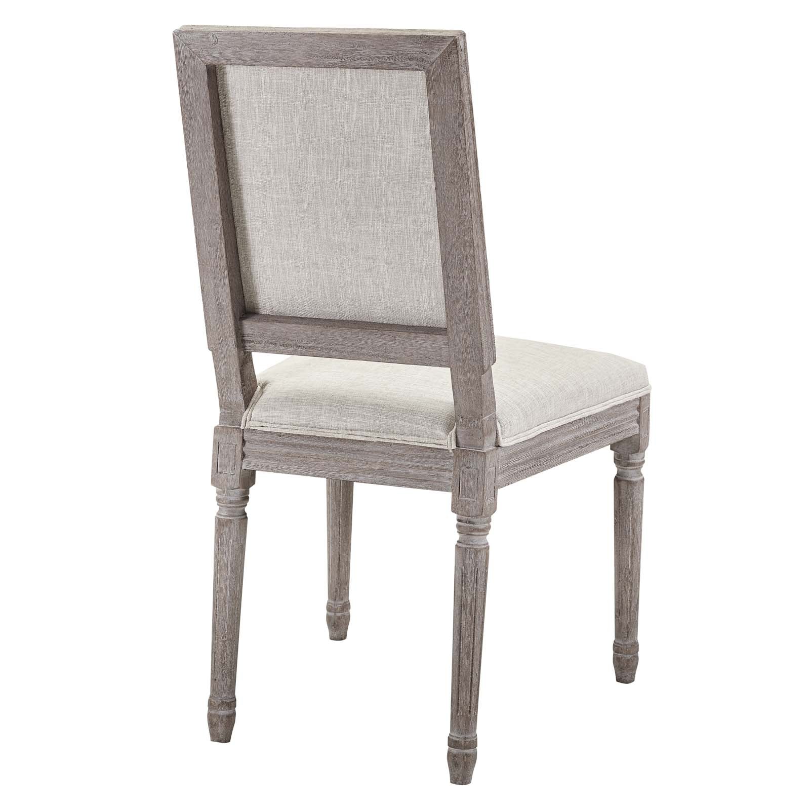 4-Piece Set of Upholstered Fabric Court Dining Side Chairs - Elegant & Comfortable Seating for Formal Dining Rooms, Kitchen Tables, and Home Decor
