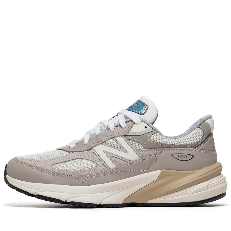 New Balance 990v6 Running Shoes Made in USA - Light Mushroom/Moonrock Colorway - Perfect for Jogging, Gym Workouts & Casual Wear
