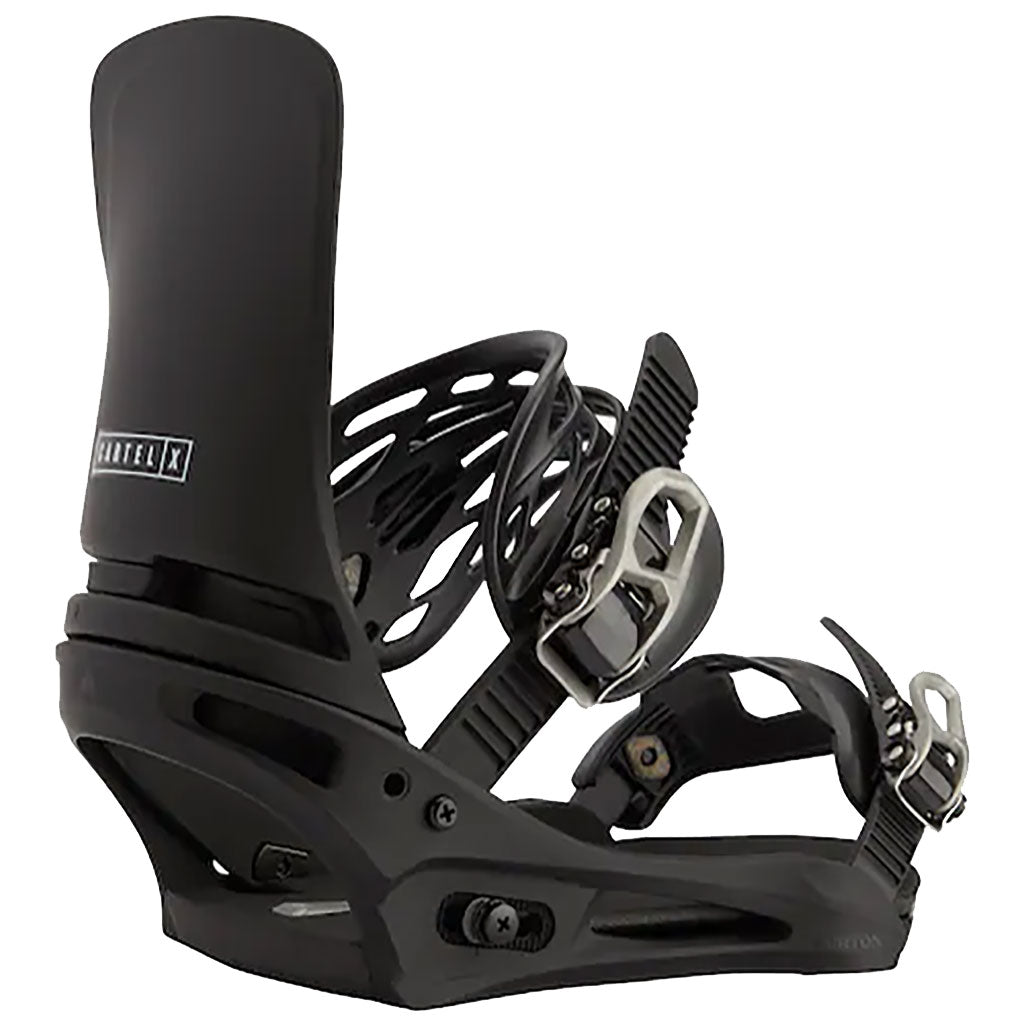 Burton 24/25 Cartel X Re:Flex Snowboard Bindings - Black | All-Mountain Freestyle Performance for Men & Women | Perfect for Park, Powder & Backcountry Riding