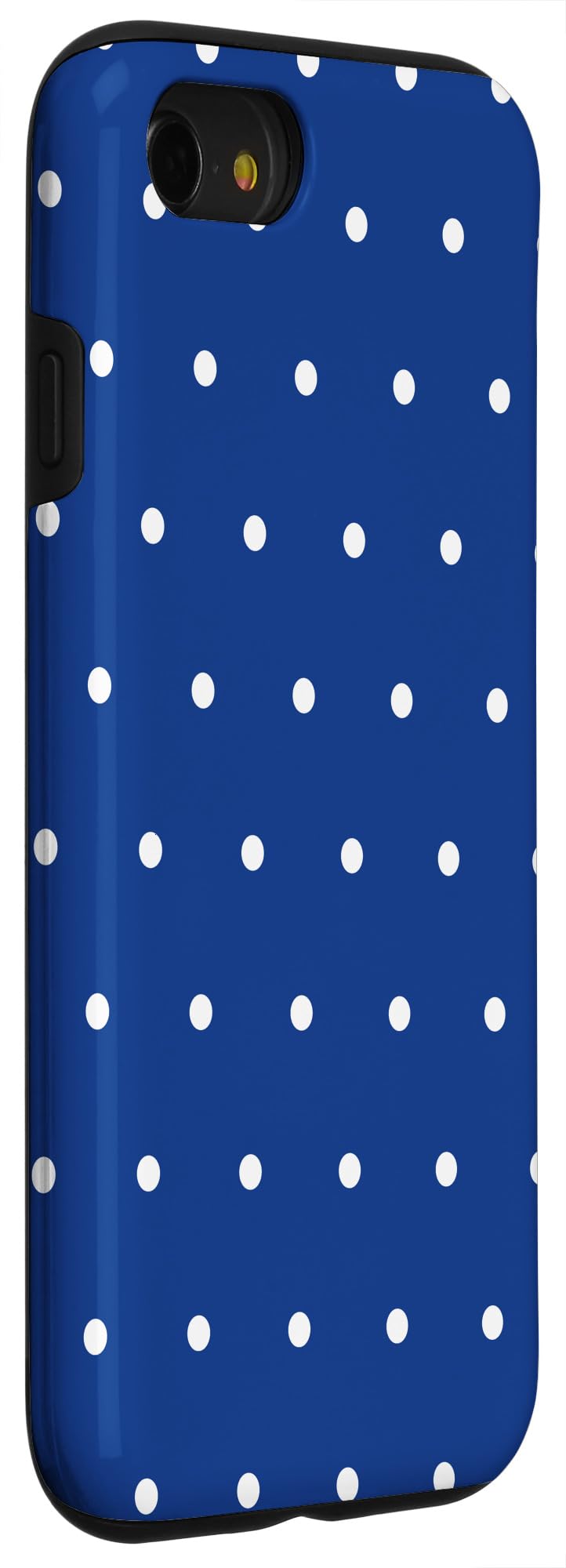 iPhone SE (2020) / 7 / 8 Case - Royal Blue Phone Cover with White Polka Dots | Slim Protective Case for Everyday Use, Work & Travel