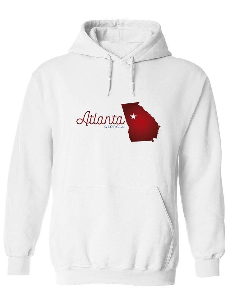 Georgia State Map Printed Hoodie for Men - Cozy Pullover Sweatshirt for Casual Wear & Outdoor Activities