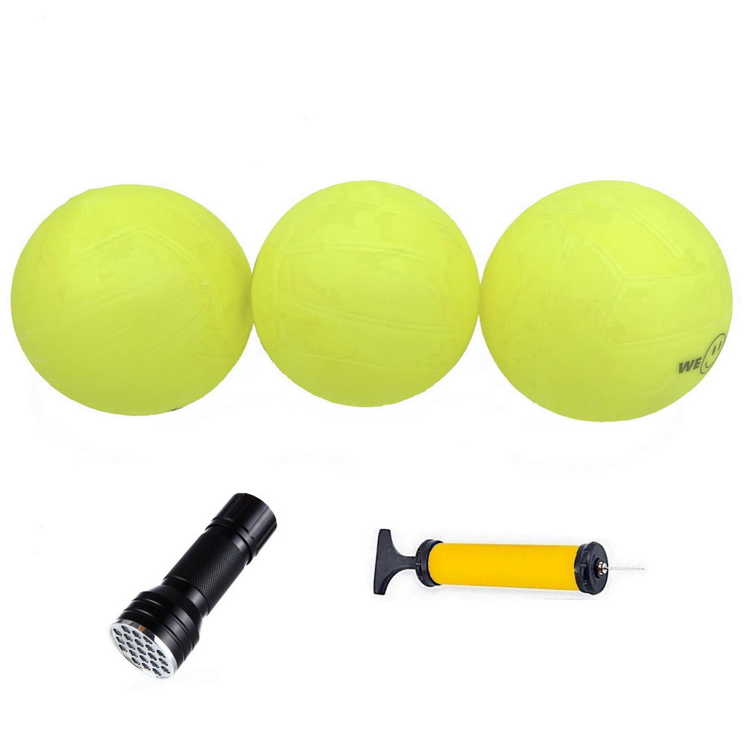 Glow in The Dark Spike Replacement Balls for Roundnet Game - Night Play, 20-30 Minute Light Up - Perfect for Beach, Backyard, and Outdoor Nighttime Sports Activities