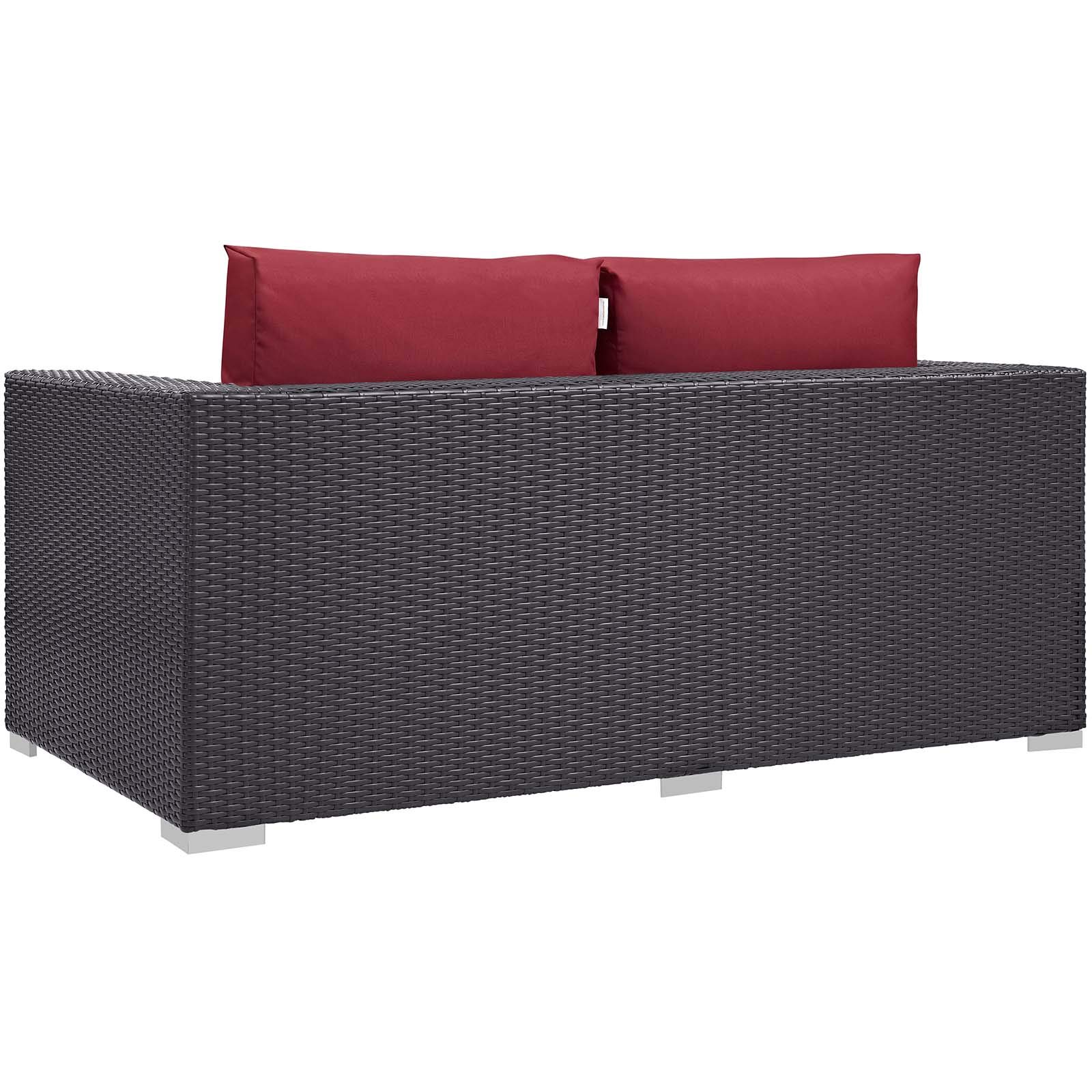 Modern Outdoor Patio Lounge Sofa Set with Chair & Coffee Table - Waterproof Fabric Rattan Wicker Fire Pit Furniture - Perfect for Backyard, Garden, Poolside Relaxation & Entertaining