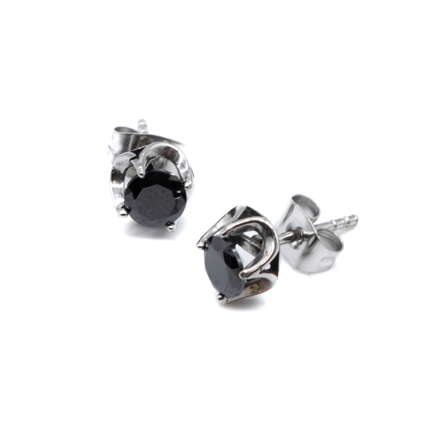 Elegant Black Gemstone Stud Earrings for Women - Perfect for Parties, Weddings & Everyday Wear