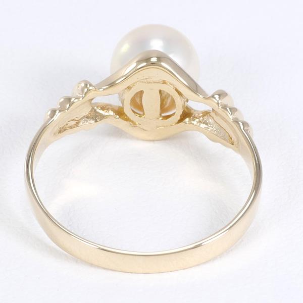 14K Yellow Gold Pearl Ring for Women - 12.5mm Freshwater Pearl Engagement Ring, Wedding Band, Anniversary Gift (Perfect for Bridal Jewelry & Special Occasions)