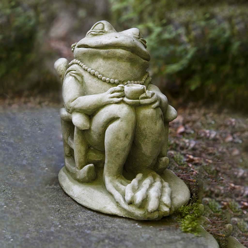Campania International Elegant Tea Pot Statue - Perfect for Garden Decor, Patio Ornaments & Home Tea Party Centerpieces