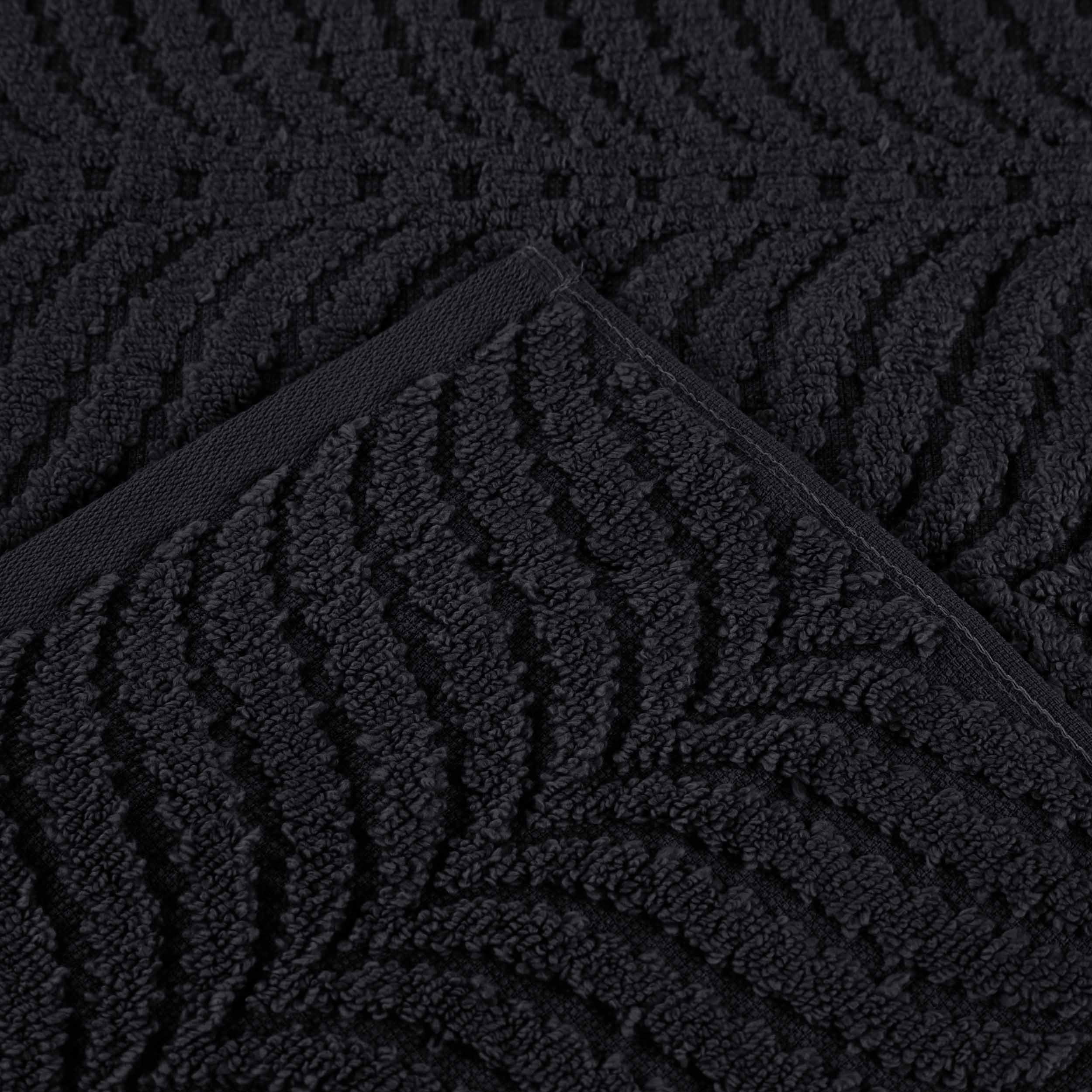 Premium Zero Twist Cotton Jacquard Chevron Face Towels - Set of 12 | Ultra Soft Bath & Hand Towels for Spa, Guest Bathroom & Luxury Home Decor