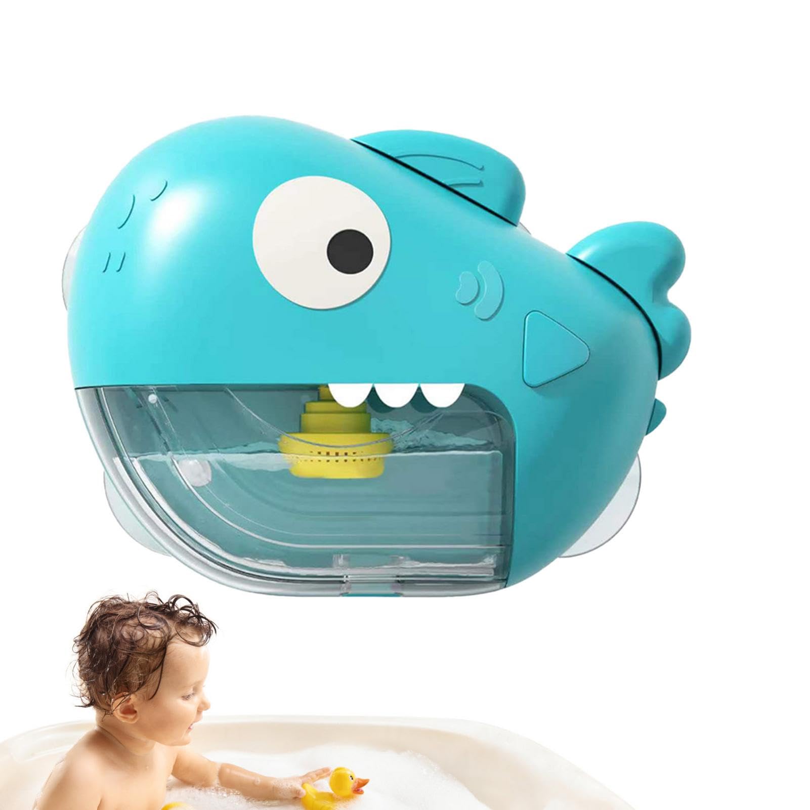 Shark & Dinosaur Bubble Bath Machine for Kids - Cartoon Bathtub Bubble Maker with Music, Fun Bath Toys for Toddlers Ages 3-5 | Perfect for Bath Time Play & Sensory Development